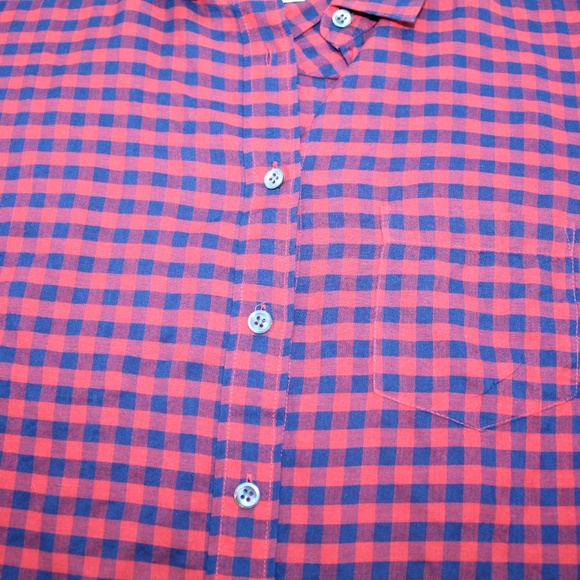 SOLD J.Crew Crinkle Boy Shirt In Red Check - Picture 7 of 8